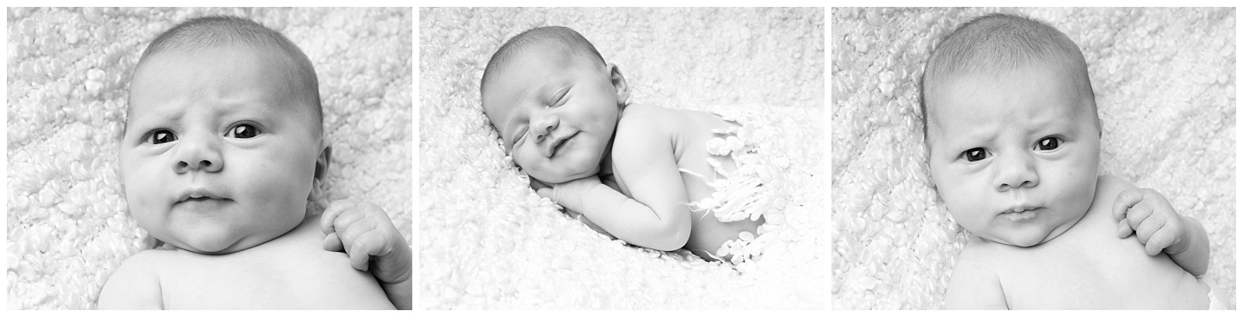 Baby photos with eyes open and asleep at one of our photoshoots